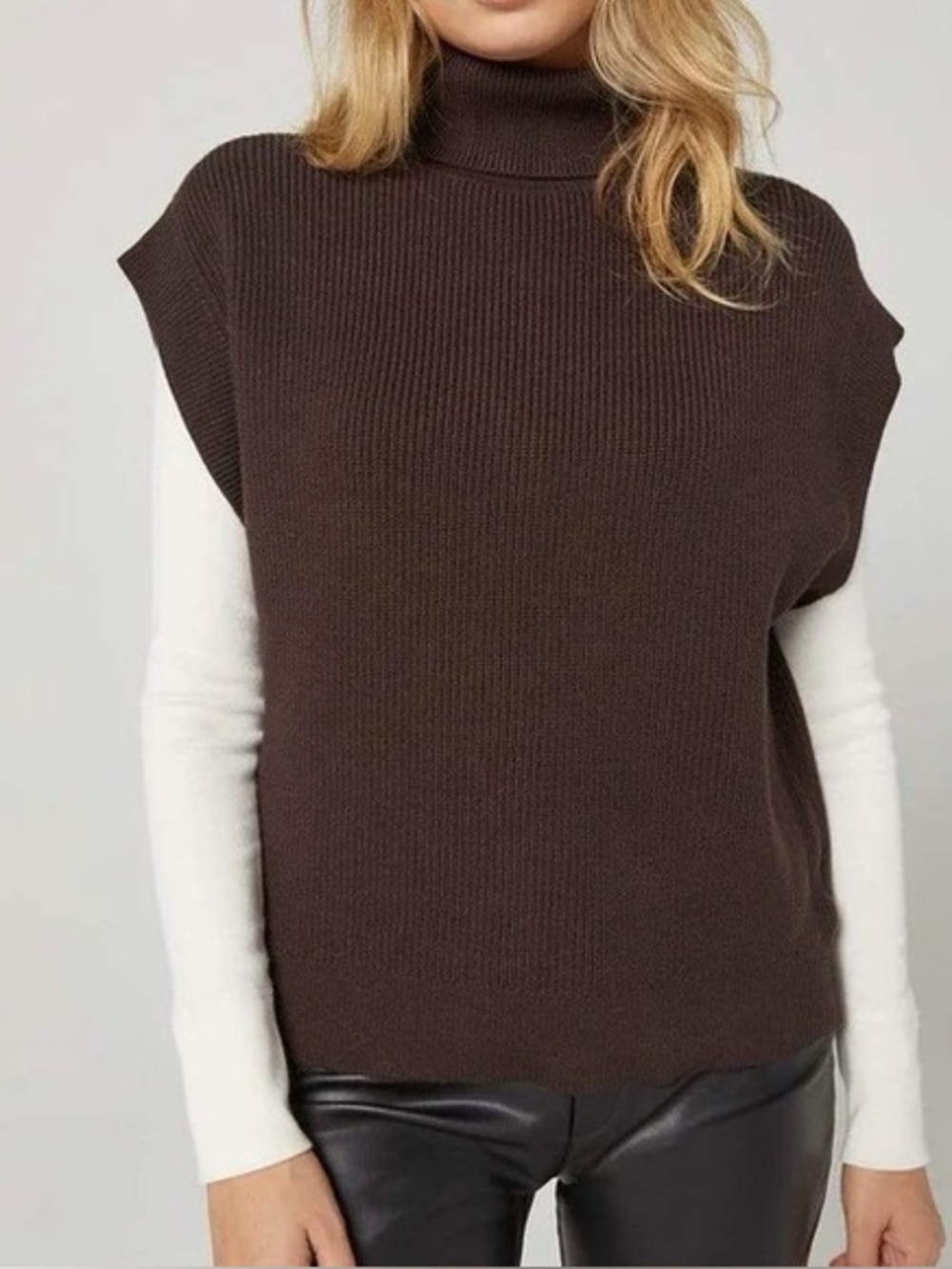 ANR+ Alp N Rock Marlin Sweater Vest Size L Espresso Brown